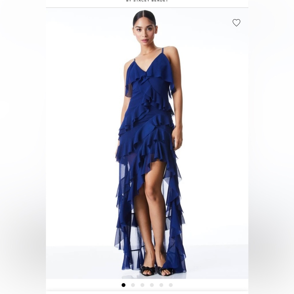 Alice and Olivia long hi-low blue dress. Size 0.